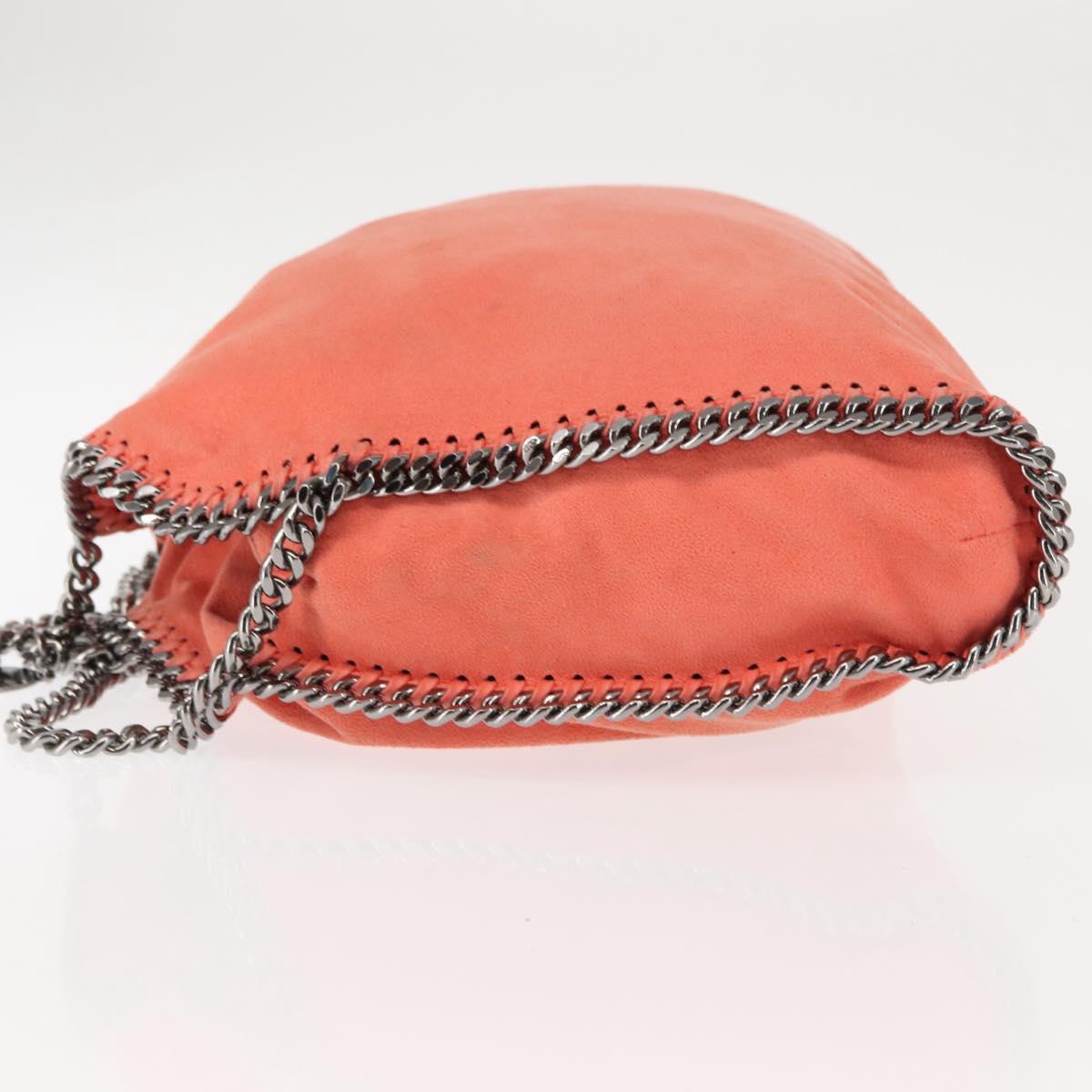 Stella MacCartney Falabella Chain Shoulder Bag Suede Orange 234387 Auth BA6211