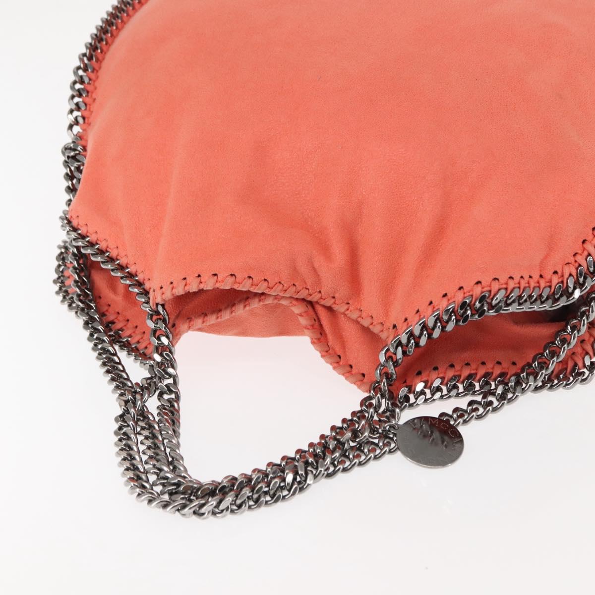 Stella MacCartney Falabella Chain Shoulder Bag Suede Orange 234387 Auth BA6211