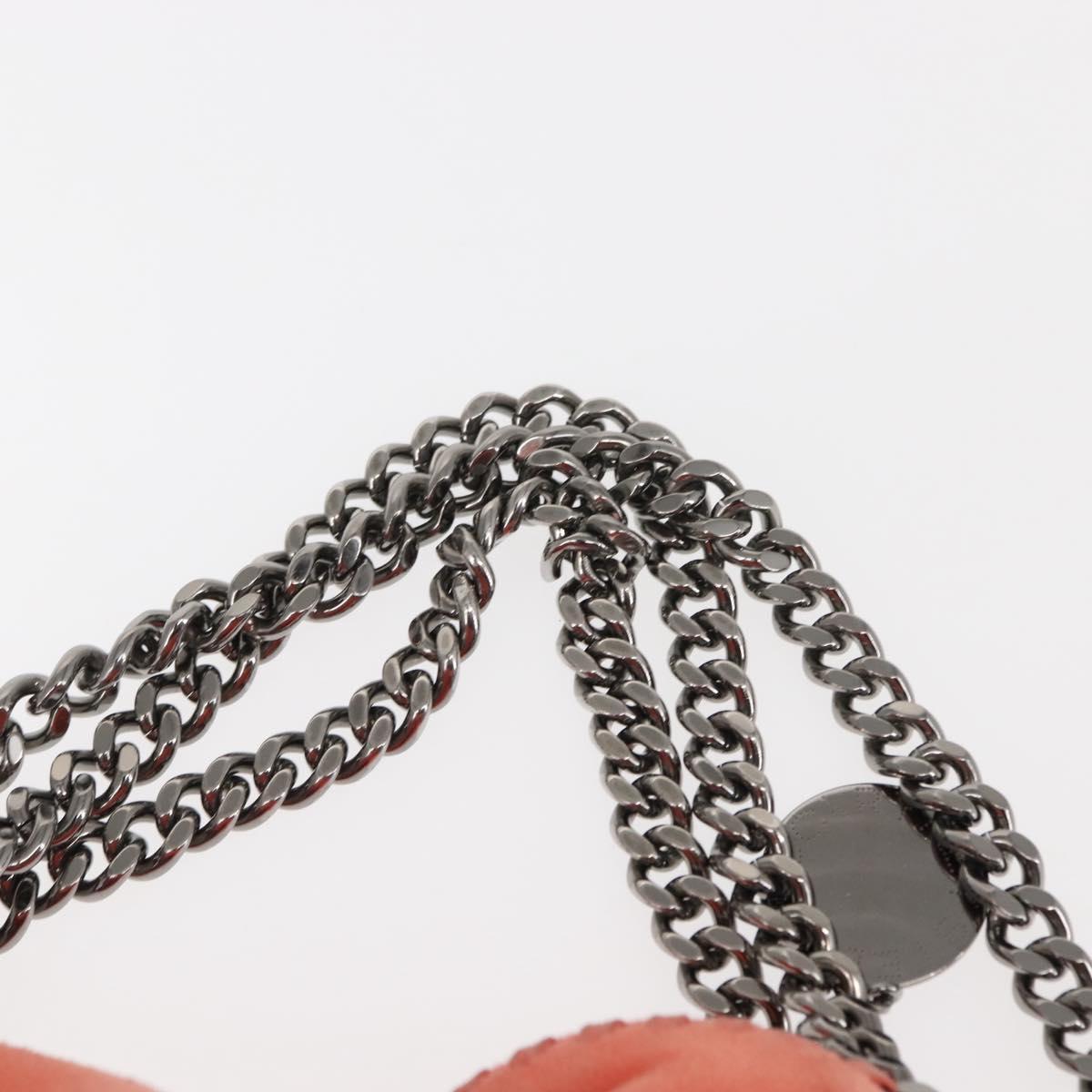 Stella MacCartney Falabella Chain Shoulder Bag Suede Orange 234387 Auth BA6211