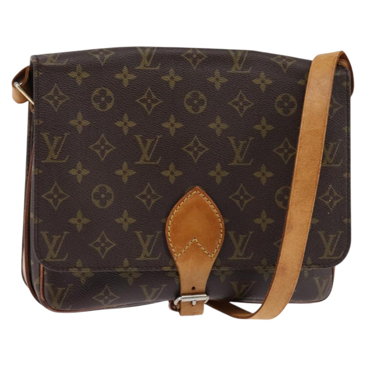 LOUIS VUITTON Monogram Cartouchiere GM Shoulder Bag M51252 LV Auth BA6215