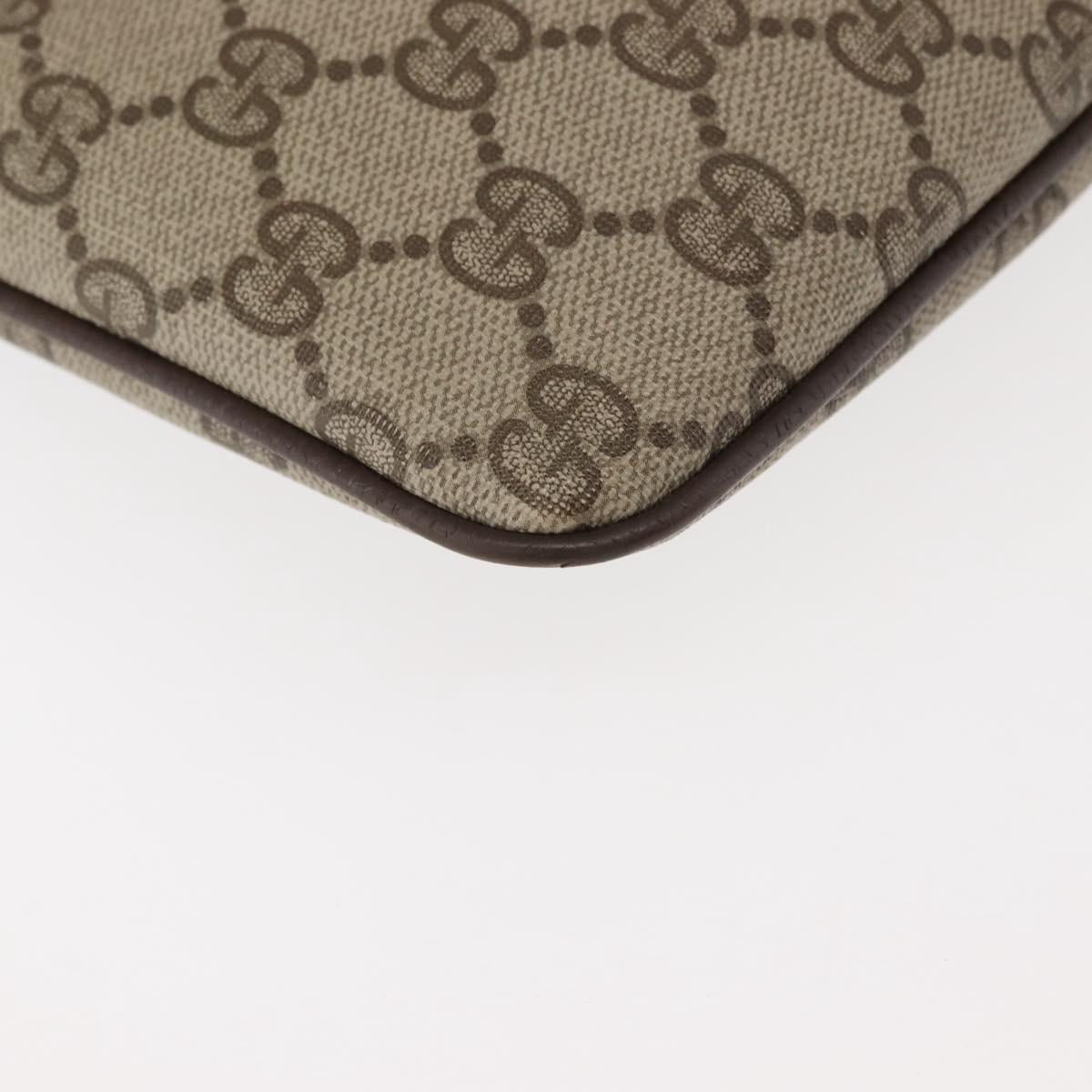 GUCCI GG Supreme Web Sherry Line Bag PVC Beige Gold Red 904 02 047 Auth BA6221