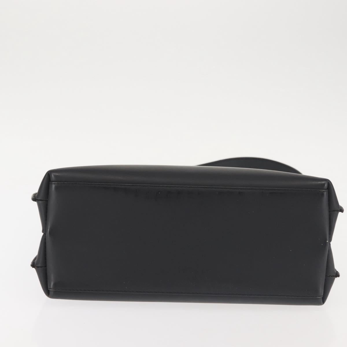 GUCCI Shoulder Bag Leather Black Silver Auth BA6235