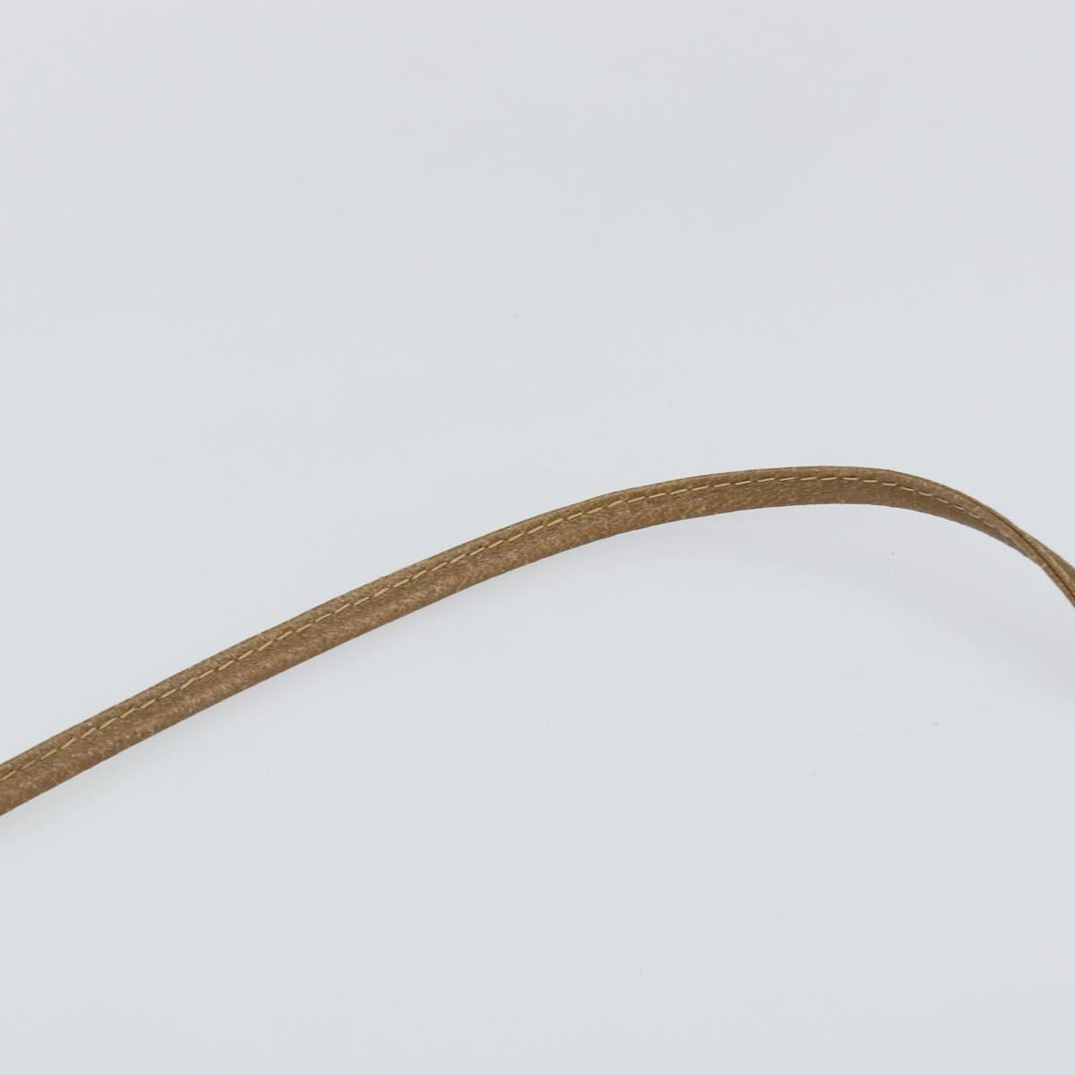 GUCCI GG Plus Supreme Shoulder Bag PVC Leather Beige Gold Auth BA6237