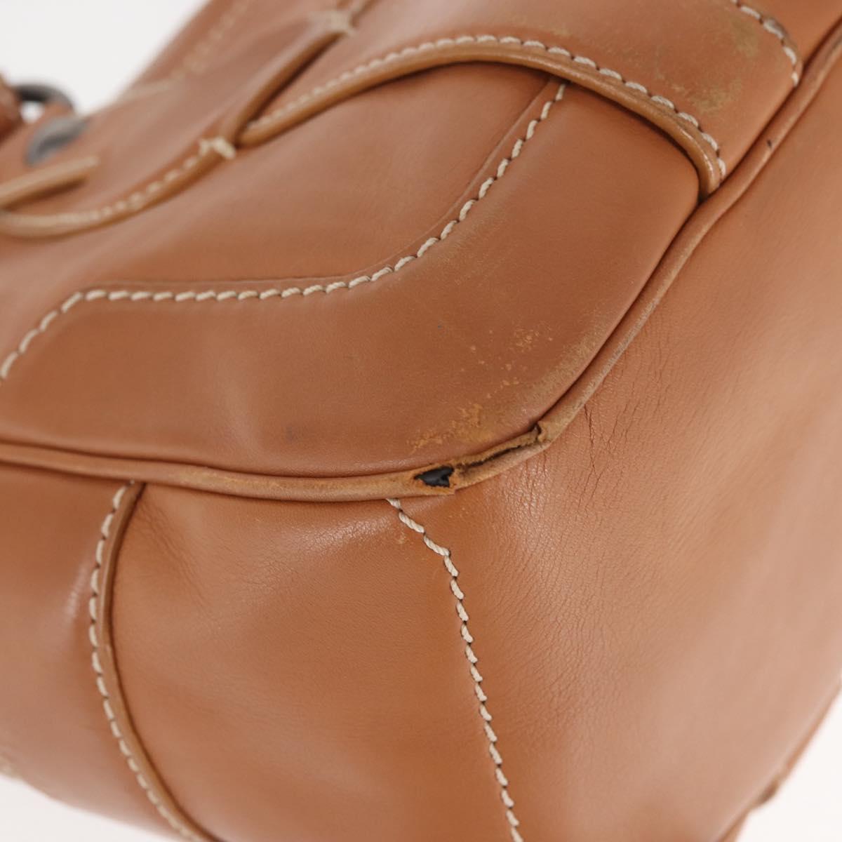 CELINE Boogie bag Hand Bag Leather Brown Auth BA6238