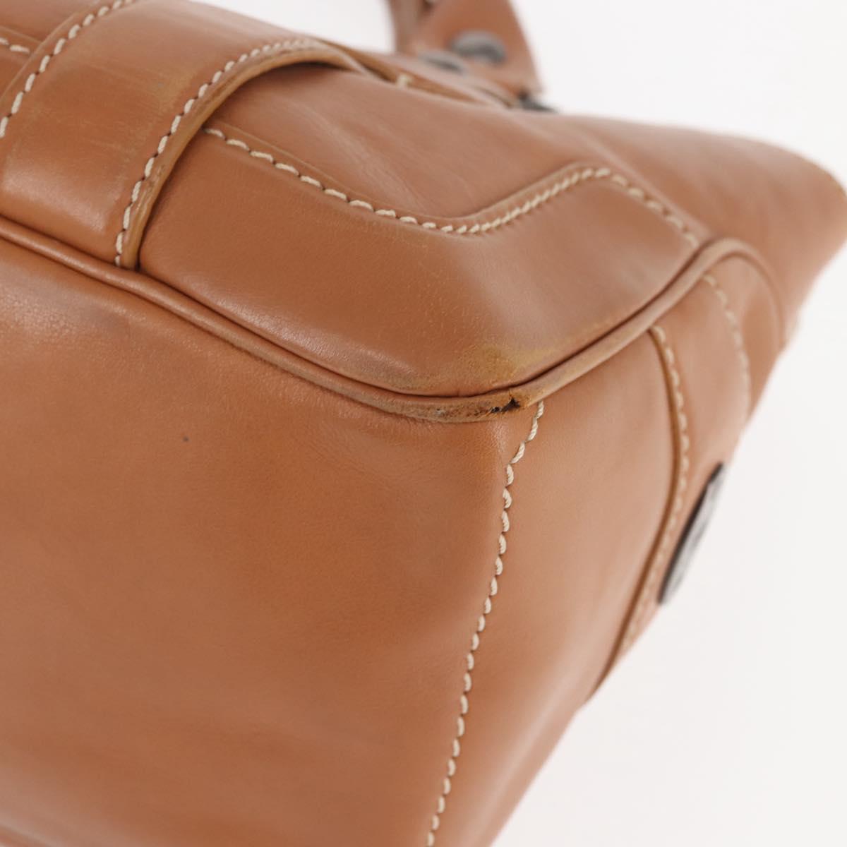 CELINE Boogie bag Hand Bag Leather Brown Auth BA6238