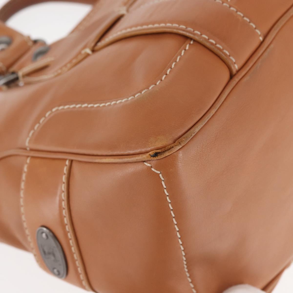 CELINE Boogie bag Hand Bag Leather Brown Auth BA6238