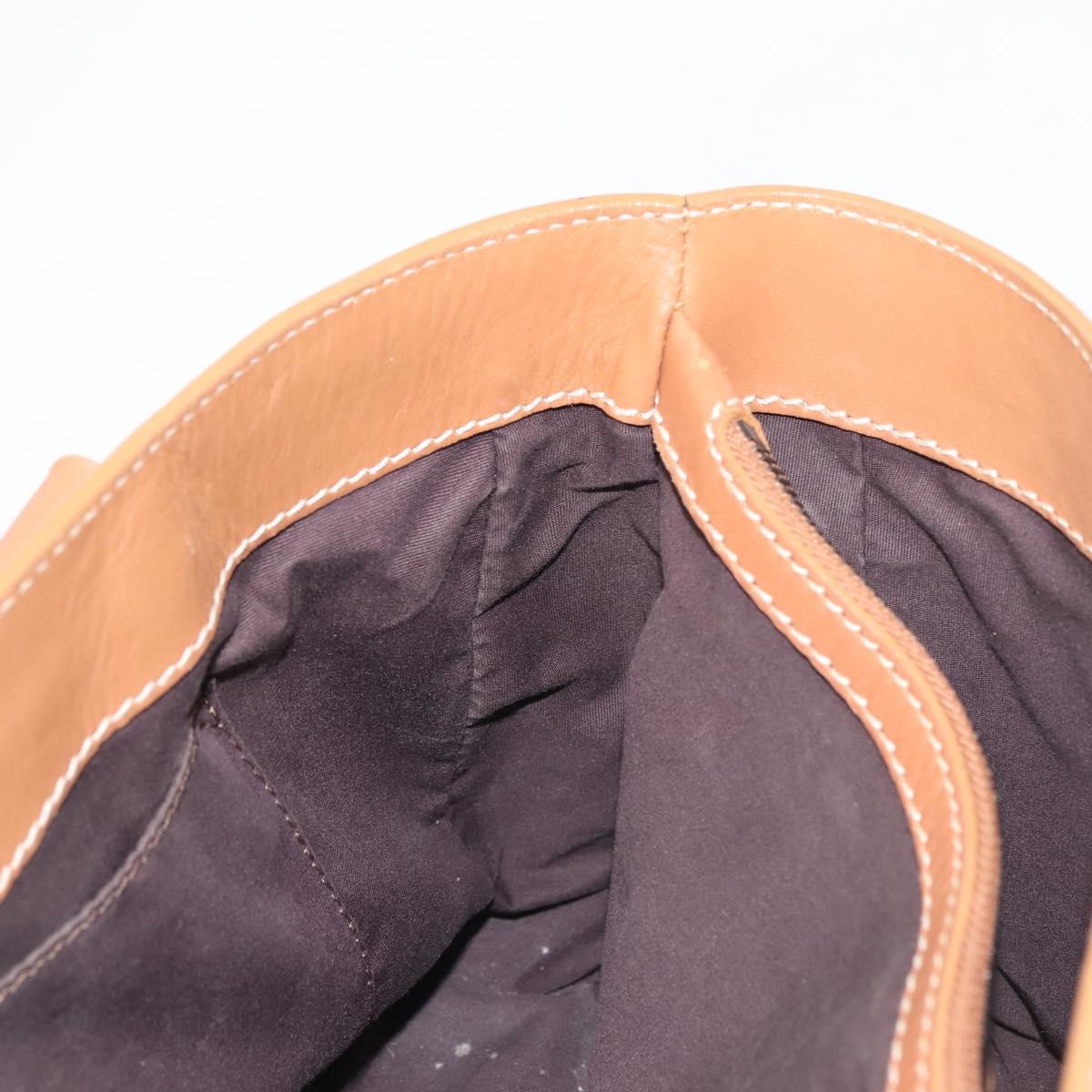 CELINE Boogie bag Hand Bag Leather Brown Auth BA6238