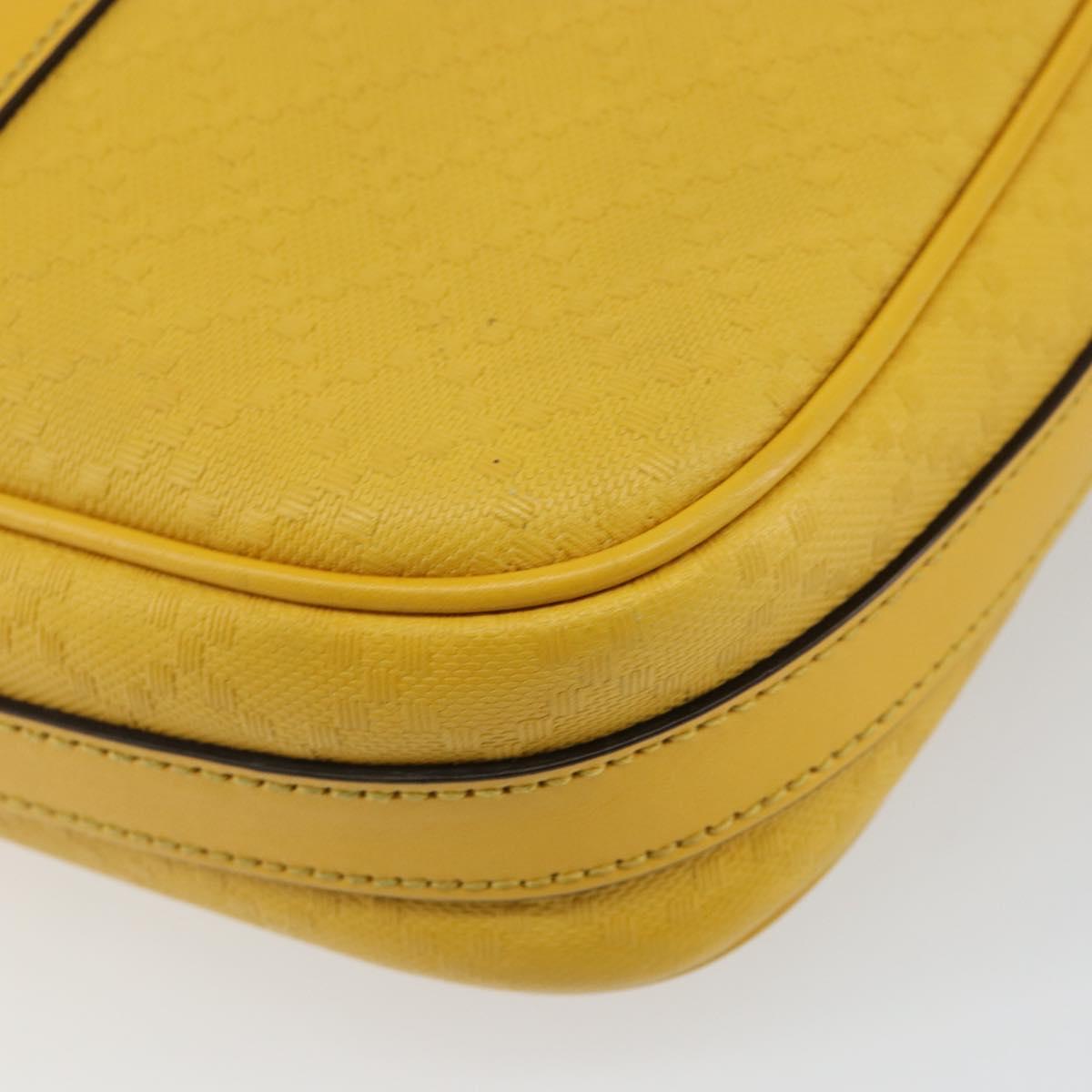 GUCCI Diamante Business Bag Leather Beige Gold 344357 Auth BA6240