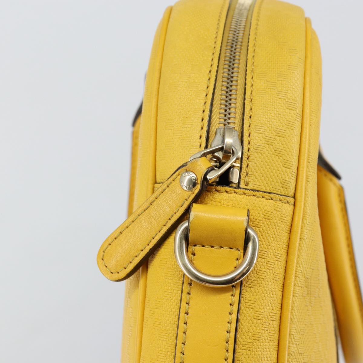 GUCCI Diamante Business Bag Leather Beige Gold 344357 Auth BA6240