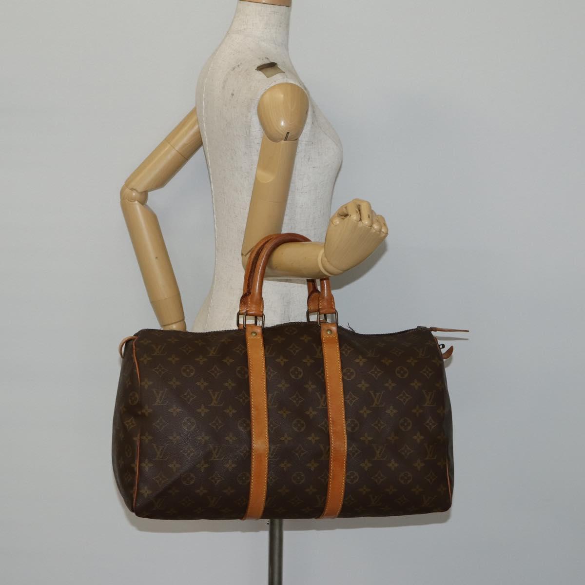 LOUIS VUITTON Monogram Keepall 45 Boston Bag Vintage M41428 LV Auth BA6251