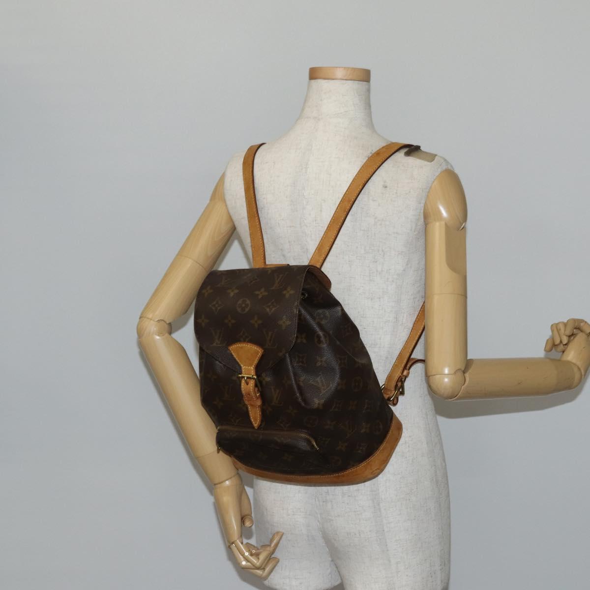 LOUIS VUITTON Monogram Montsouris MM Backpack M51136 LV Auth BA6252