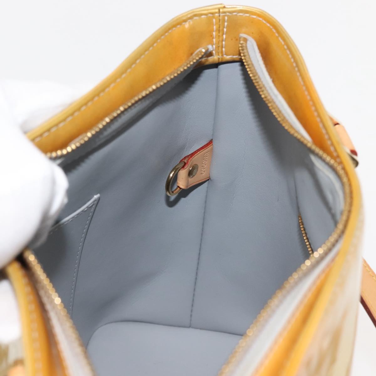 LOUIS VUITTON Monogram Vernis Houston Hand Bag Gris M91053 LV Auth BA6256
