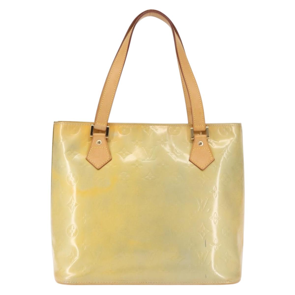 LOUIS VUITTON Monogram Vernis Houston Hand Bag Gris M91053 LV Auth BA6256