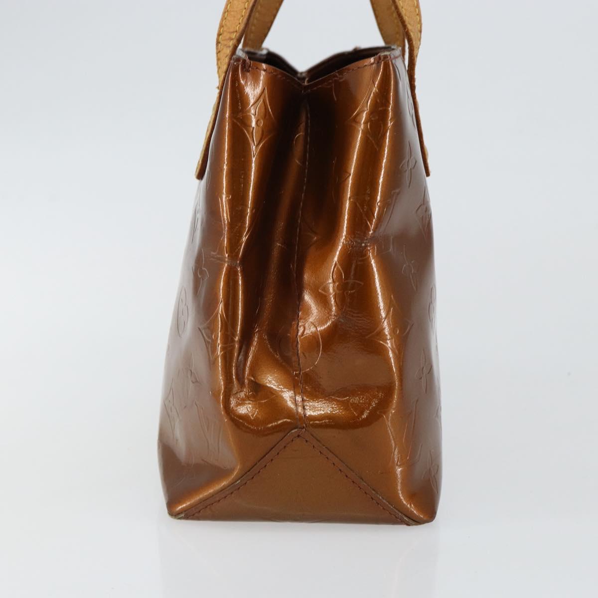 LOUIS VUITTON Monogram Vernis Reade PM Hand Bag Bronze M91146 LV Auth BA6257
