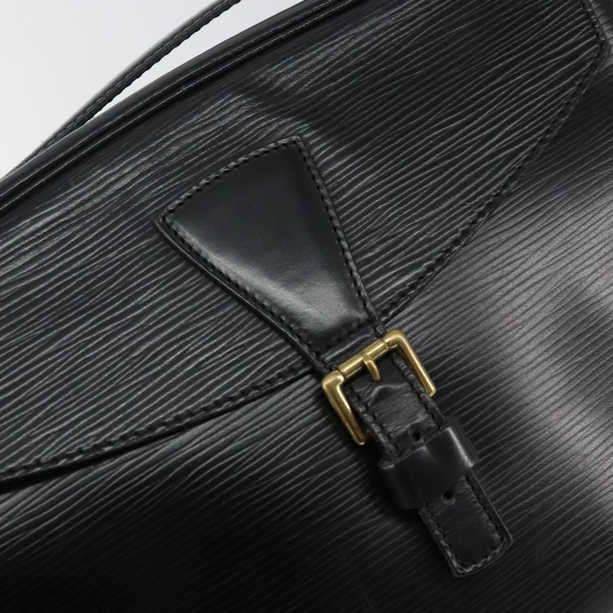 LOUIS VUITTON Epi Jeune Fille MM Shoulder Bag Black M52152 LV Auth BA6258