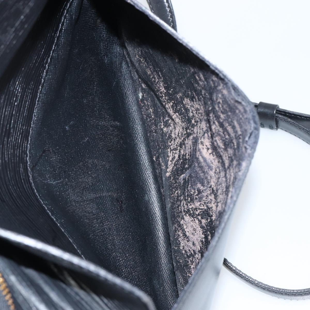 LOUIS VUITTON Epi Jeune Fille MM Shoulder Bag Black M52152 LV Auth BA6258