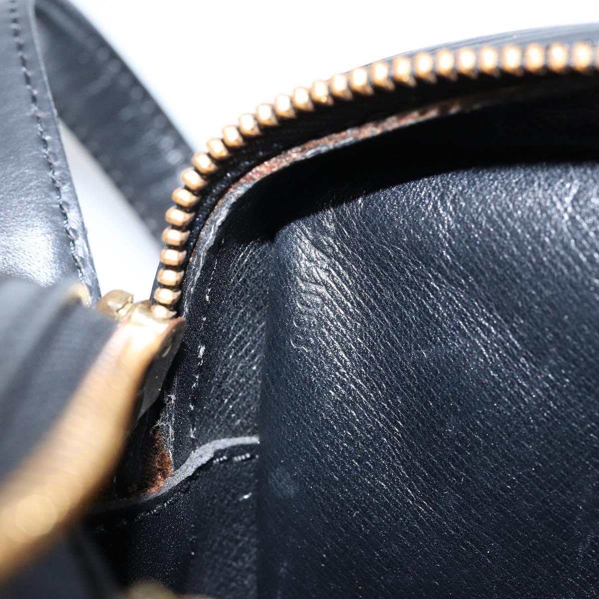 LOUIS VUITTON Epi Jeune Fille MM Shoulder Bag Black M52152 LV Auth BA6258