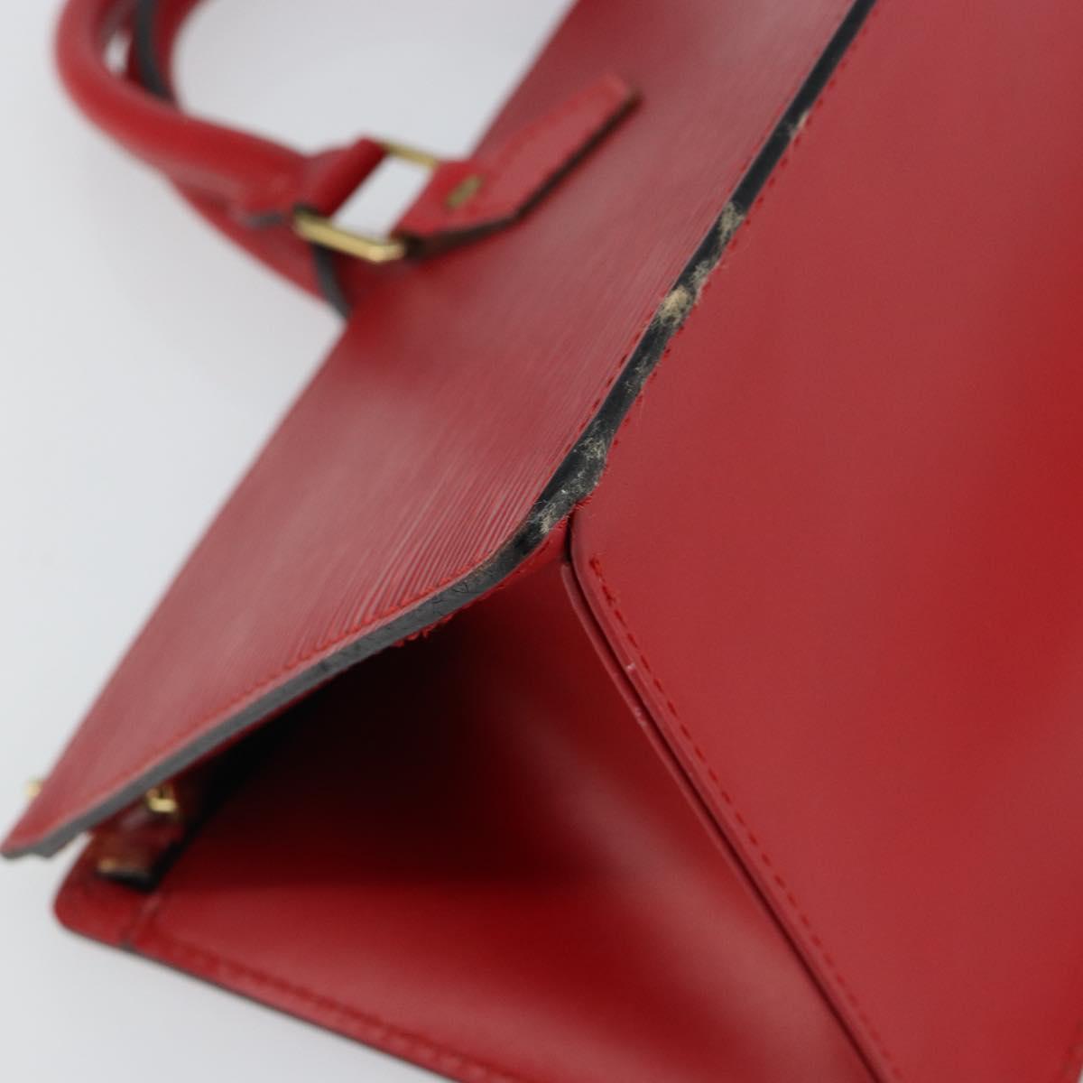 LOUIS VUITTON Epi Sac Triangle Hand Bag Red M52097 LV Auth BA6260