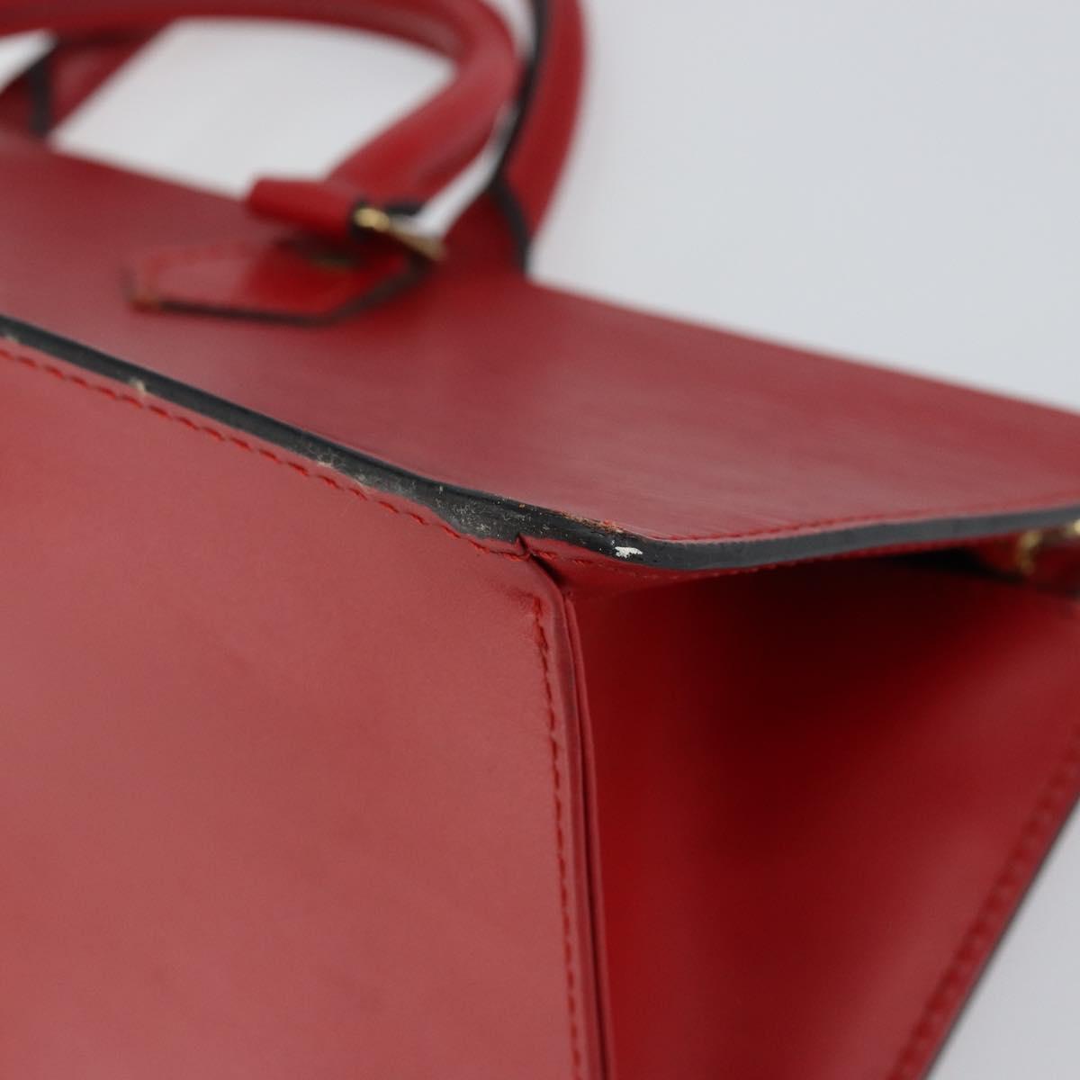 LOUIS VUITTON Epi Sac Triangle Hand Bag Red M52097 LV Auth BA6260