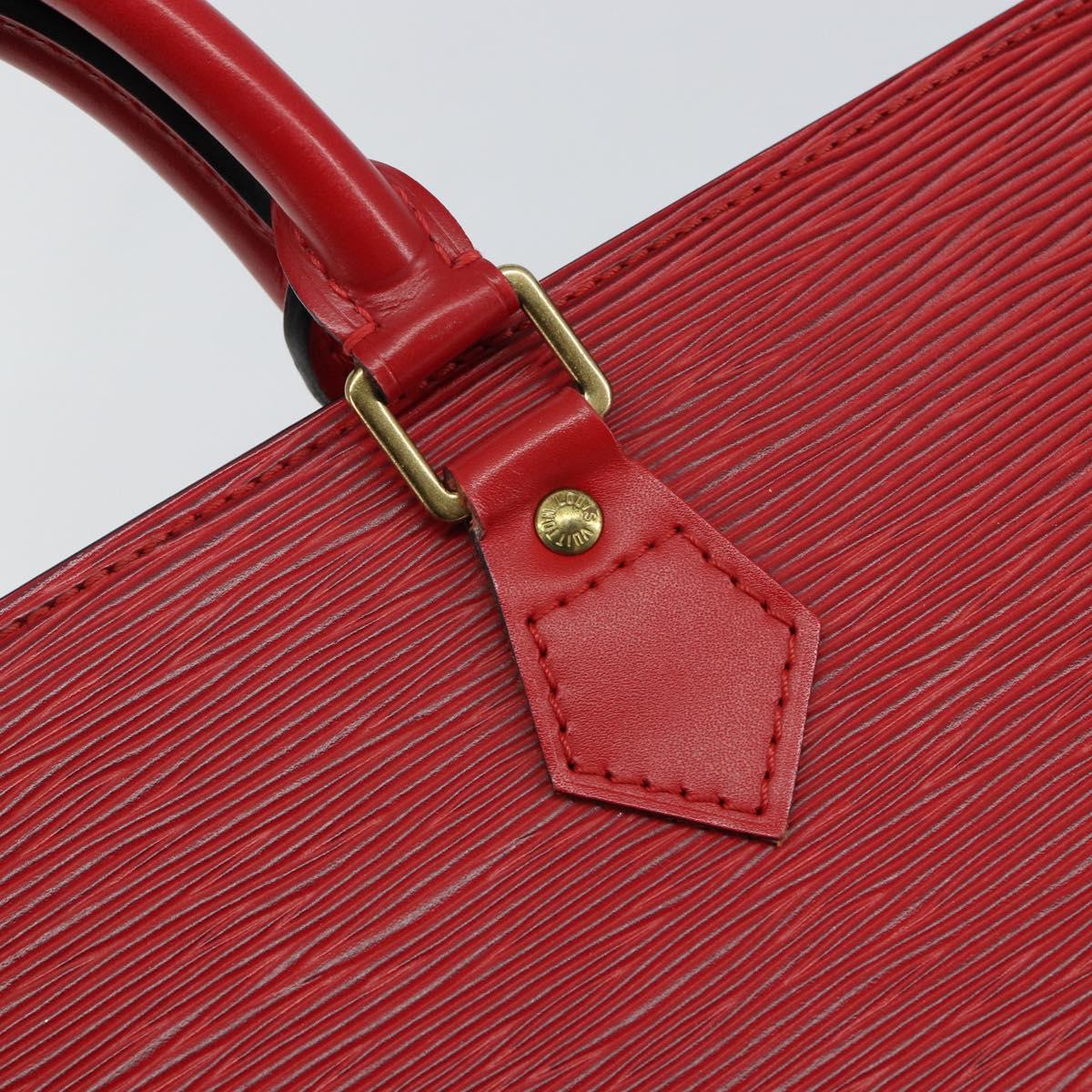 LOUIS VUITTON Epi Sac Triangle Hand Bag Red M52097 LV Auth BA6260
