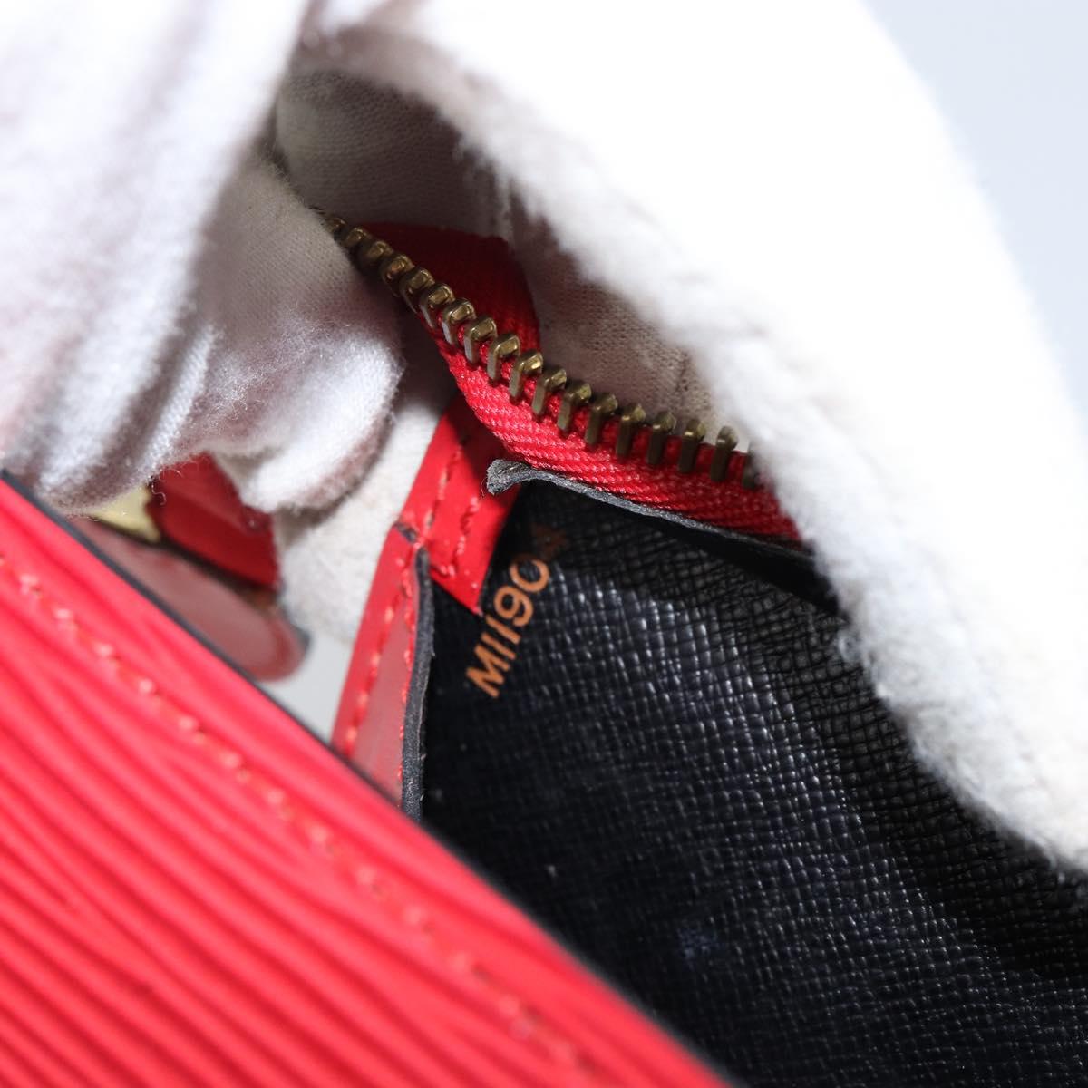 LOUIS VUITTON Epi Sac Triangle Hand Bag Red M52097 LV Auth BA6260