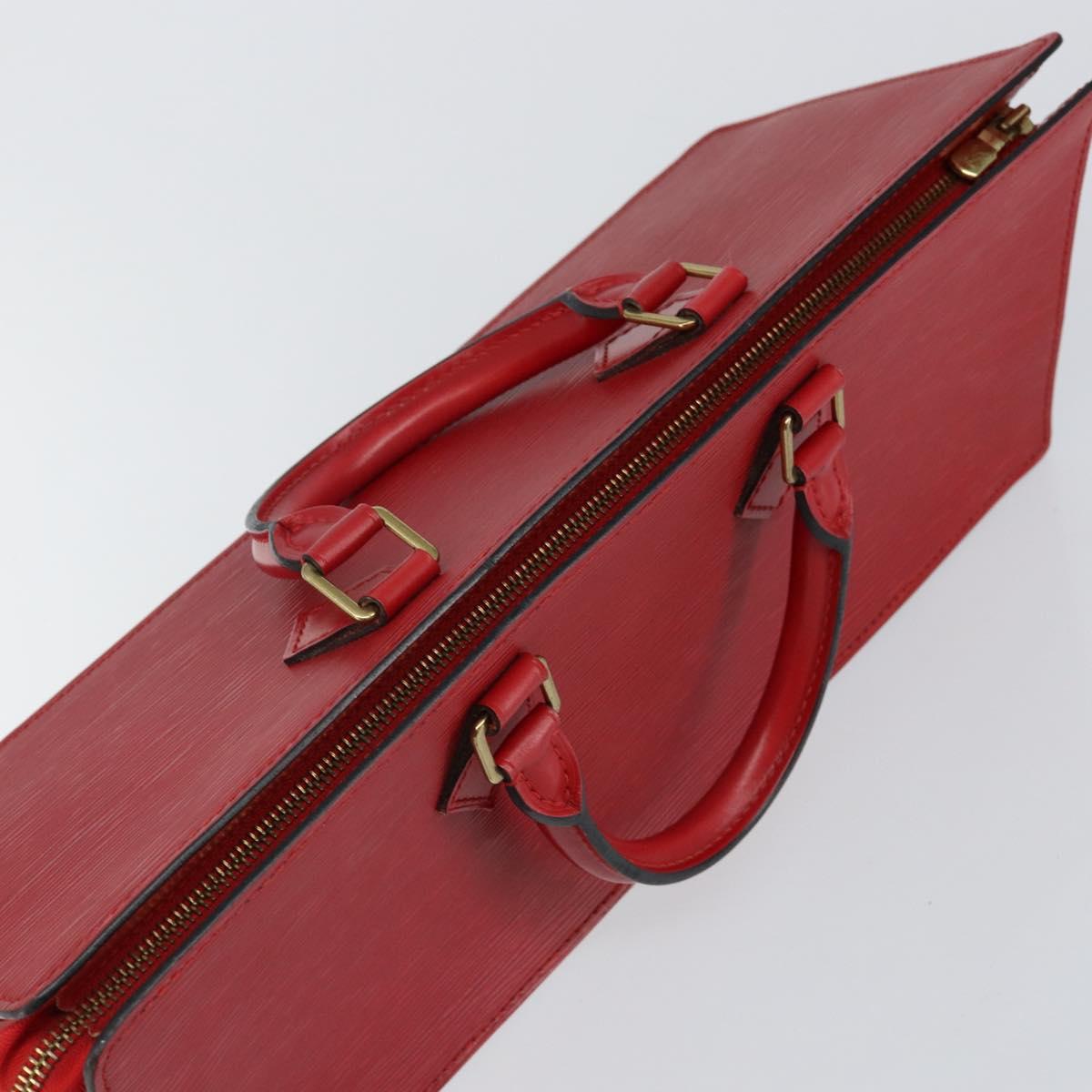 LOUIS VUITTON Epi Sac Triangle Hand Bag Red M52097 LV Auth BA6260