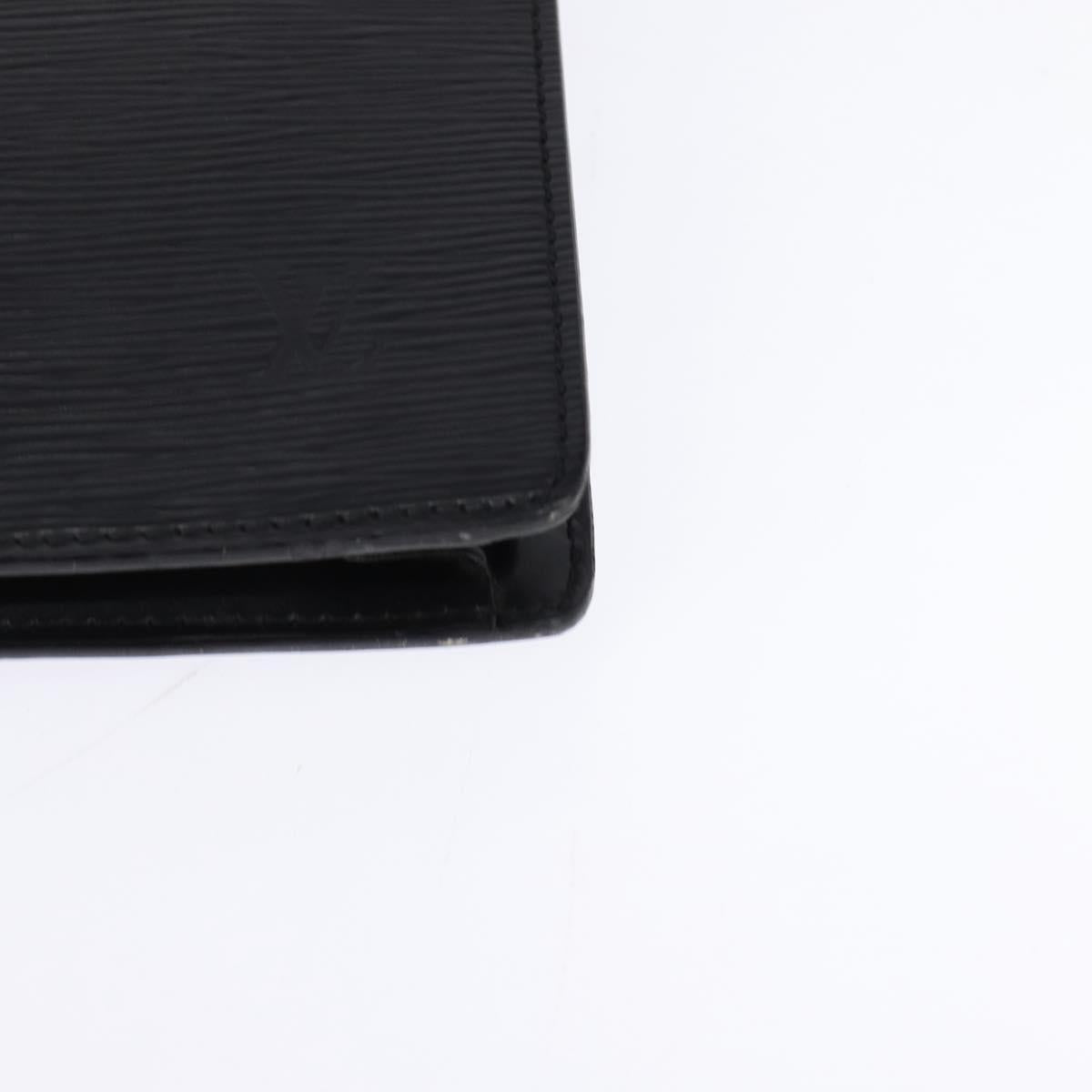 LOUIS VUITTON Epi Porte Documents Bandouliere Black M54462 LV Auth BA6261