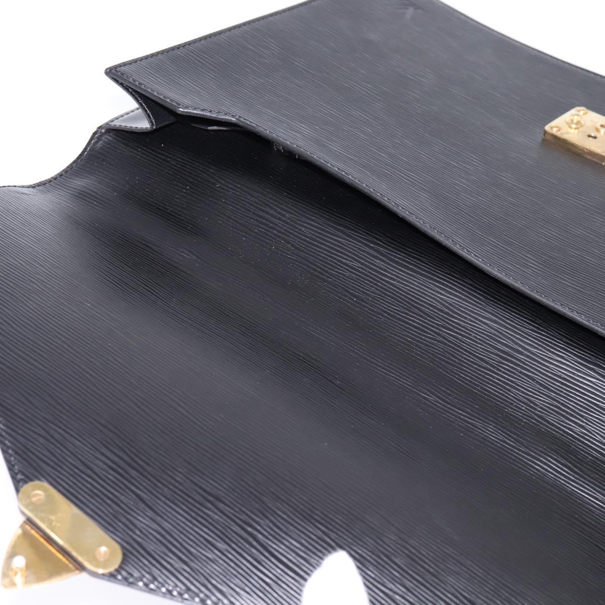 LOUIS VUITTON Epi Porte Documents Bandouliere Black M54462 LV Auth BA6261