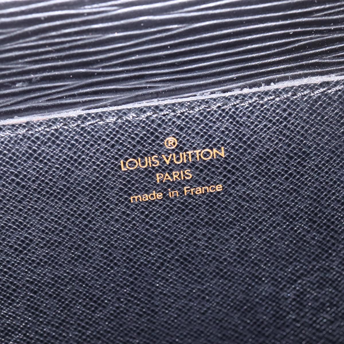 LOUIS VUITTON Epi Porte Documents Bandouliere Black M54462 LV Auth BA6261