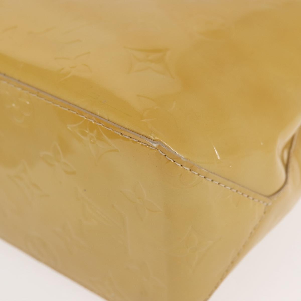 LOUIS VUITTON Monogram Vernis Reade PM Hand Bag Beige M91334 LV Auth BA6262