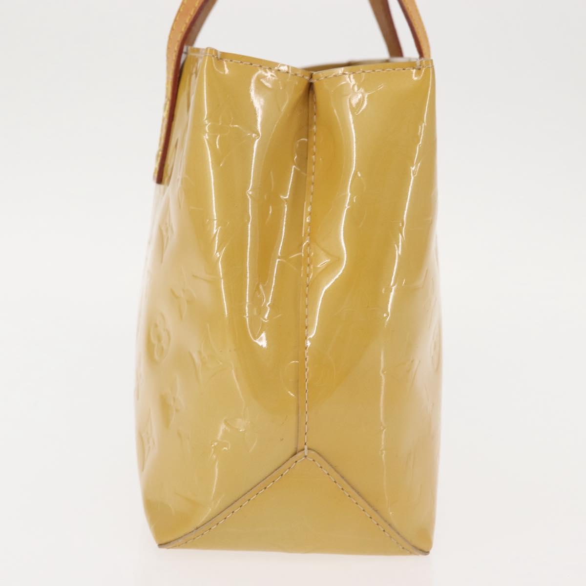 LOUIS VUITTON Monogram Vernis Reade PM Hand Bag Beige M91334 LV Auth BA6262