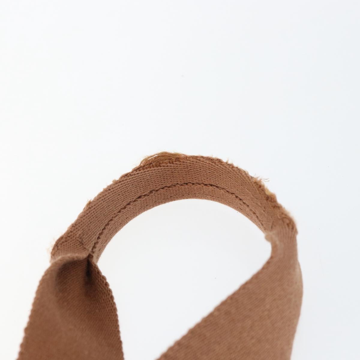 HERMES Sakso MM Hand Bag Canvas Beige Auth BA6270