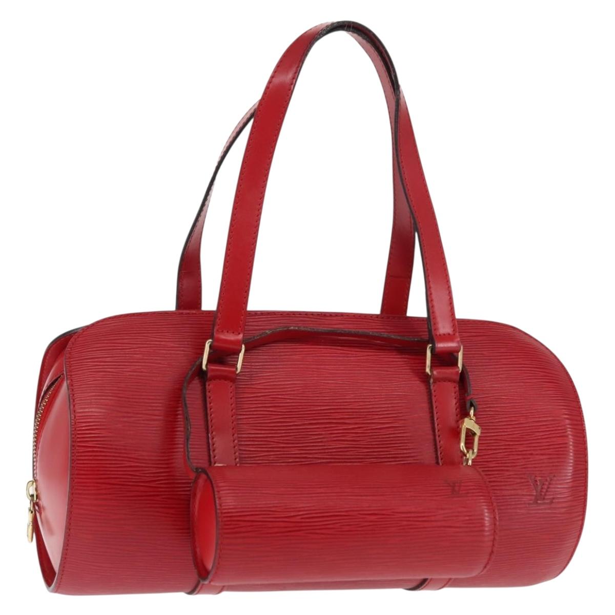 LOUIS VUITTON Epi Soufflot Hand Bag Red M52227 LV Auth BA6278