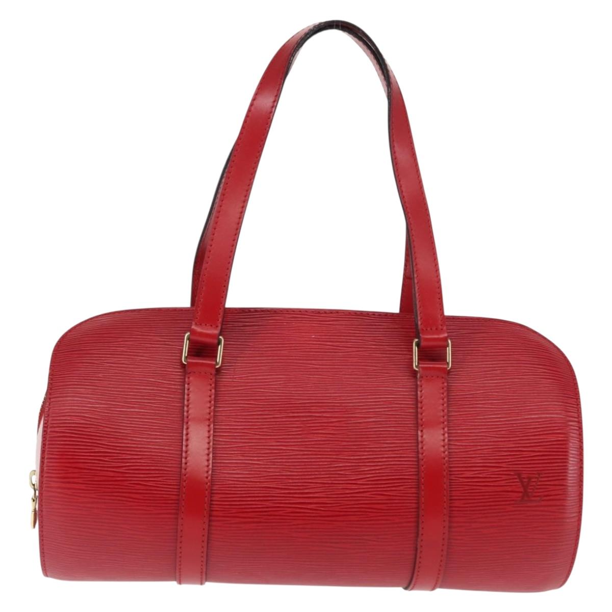 LOUIS VUITTON Epi Soufflot Hand Bag Red M52227 LV Auth BA6278
