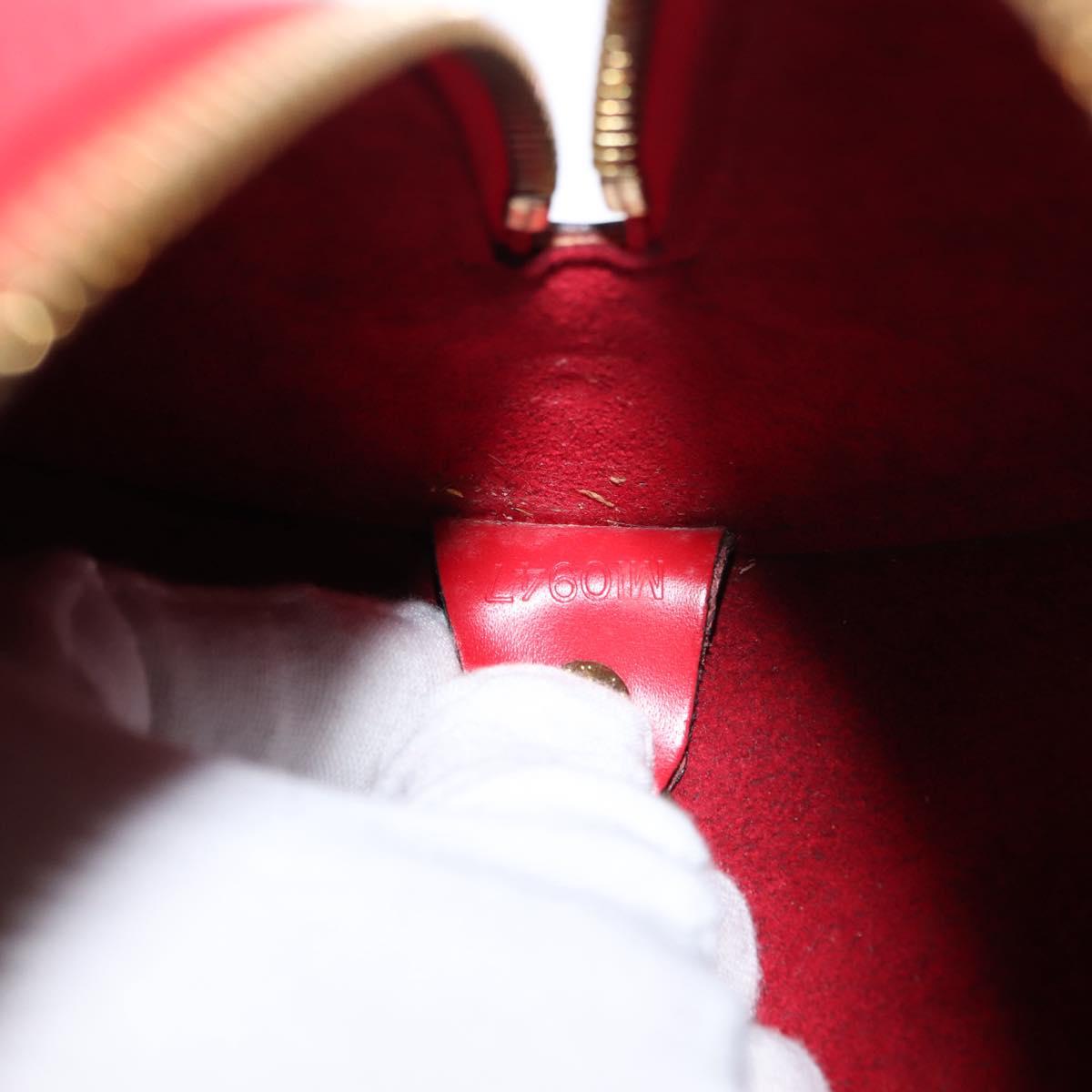 LOUIS VUITTON Epi Soufflot Hand Bag Red M52227 LV Auth BA6278
