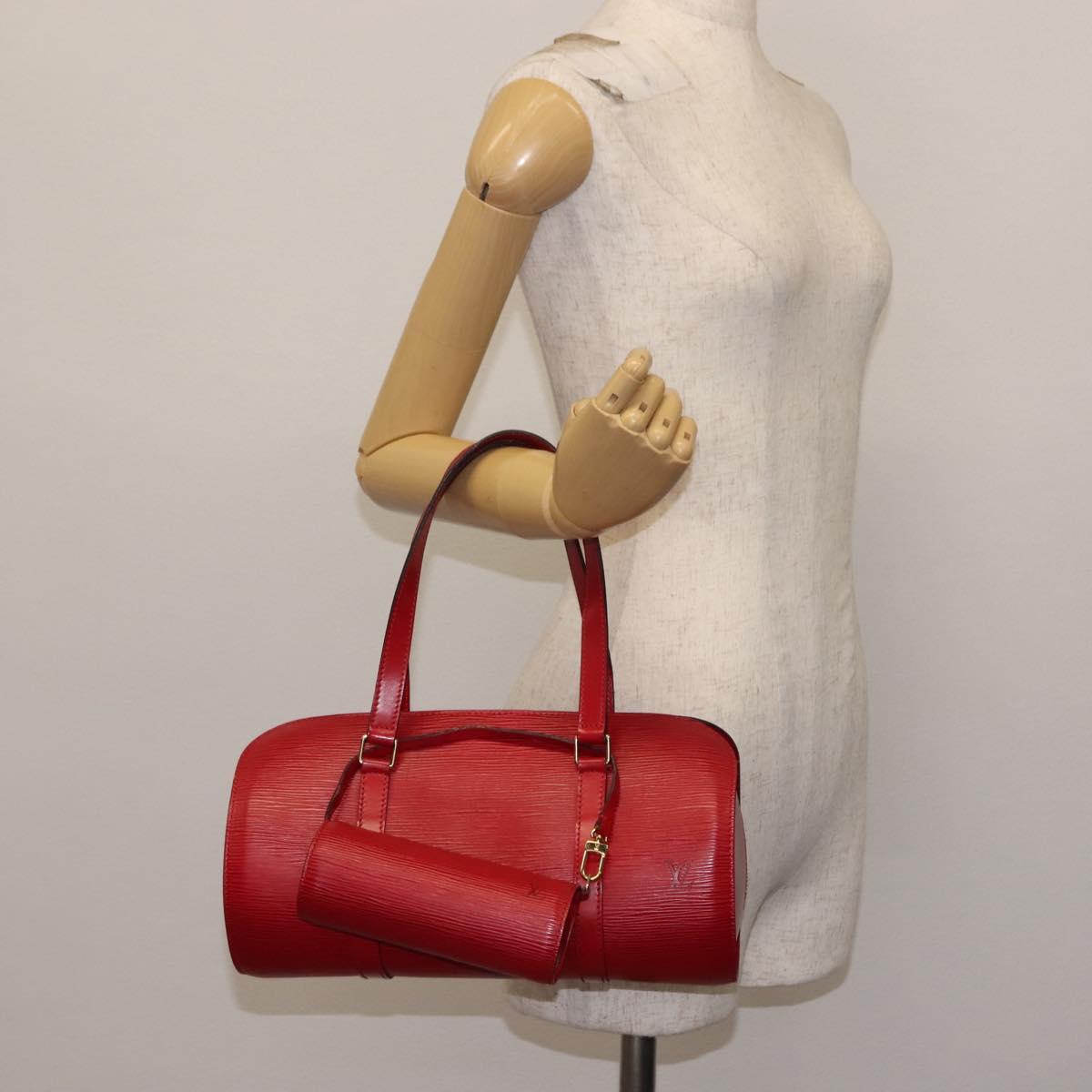 LOUIS VUITTON Epi Soufflot Hand Bag Red M52227 LV Auth BA6278