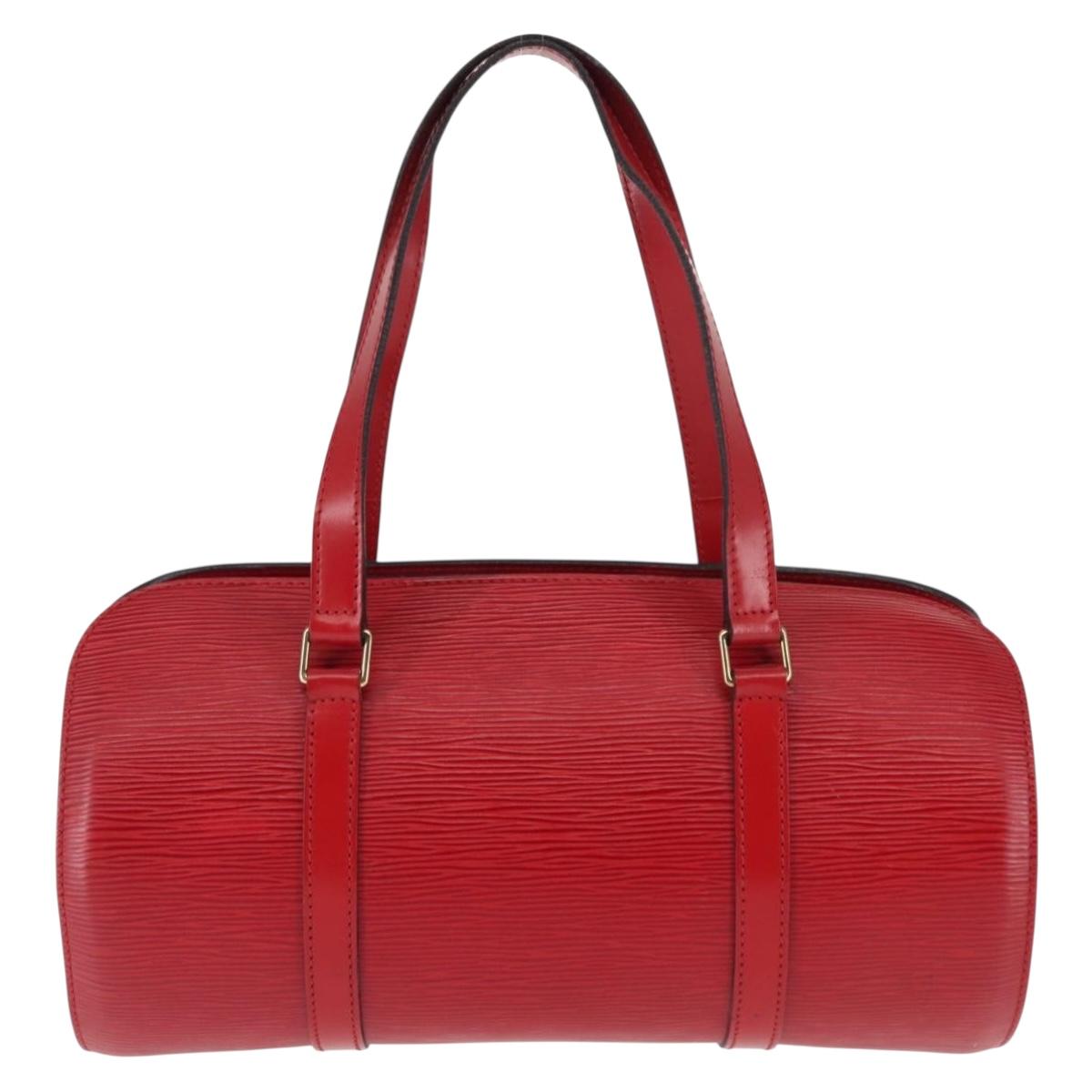 LOUIS VUITTON Epi Soufflot Hand Bag Red M52227 LV Auth BA6278