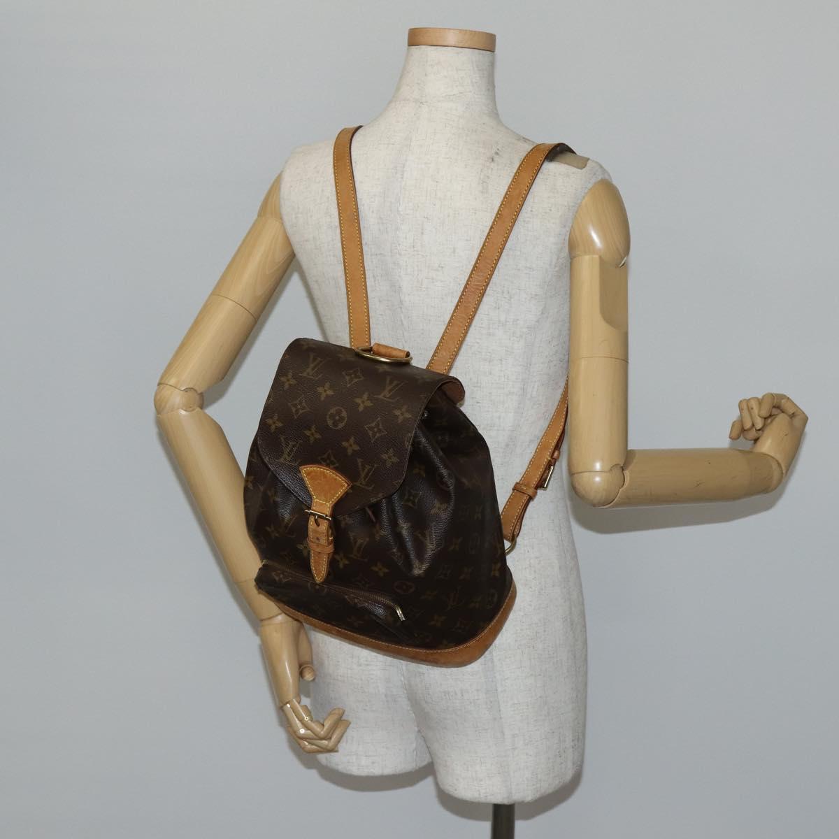 LOUIS VUITTON Monogram Montsouris MM Backpack M51136 LV Auth BA6279