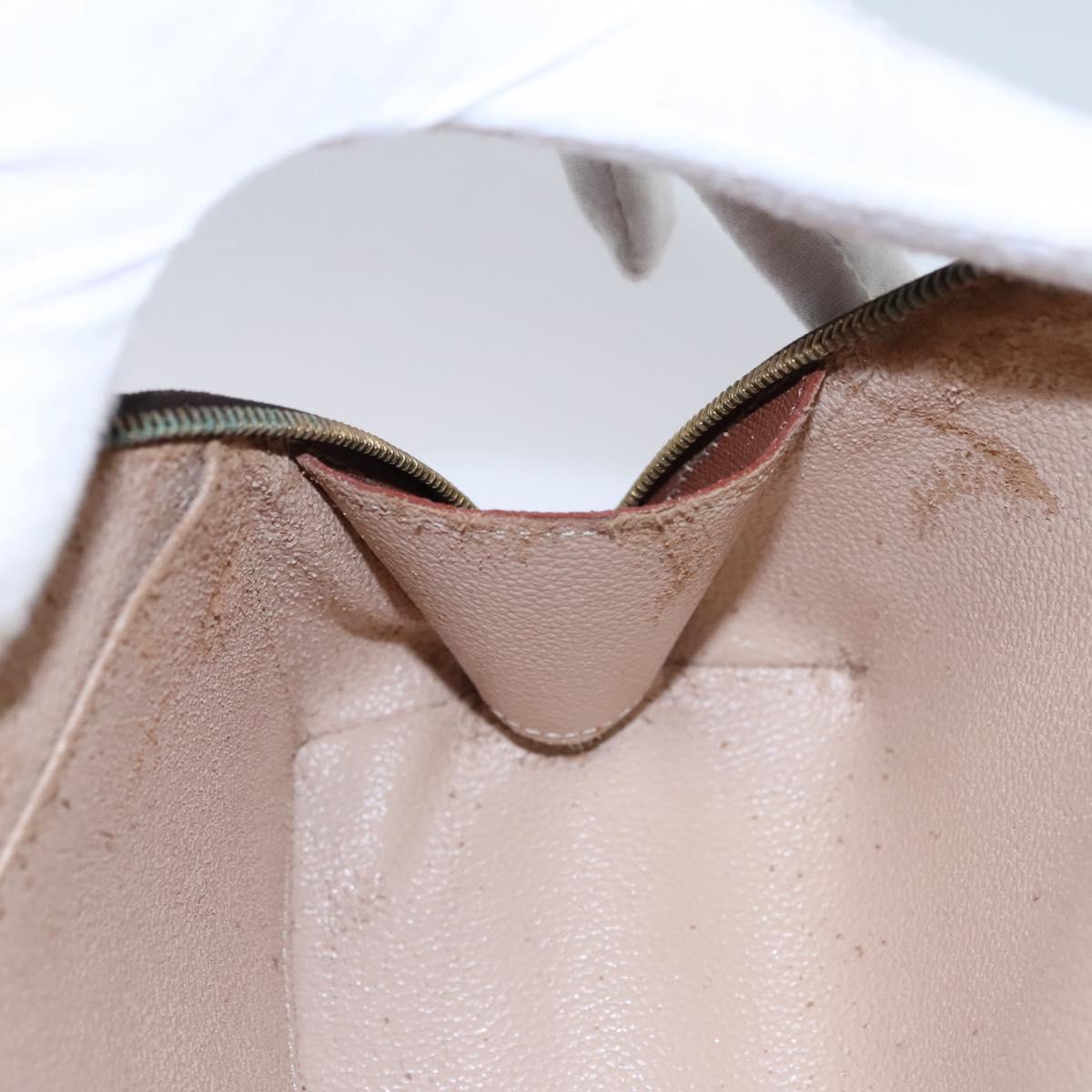 LOUIS VUITTON Monogram Trousse Demi Ronde Cosmetic Pouch M47520 LV Auth BA628