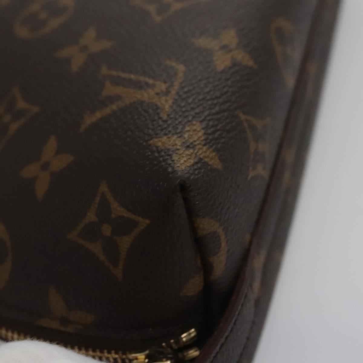 LOUIS VUITTON Monogram Trousse Demi Ronde Cosmetic Pouch M47520 LV Auth BA628