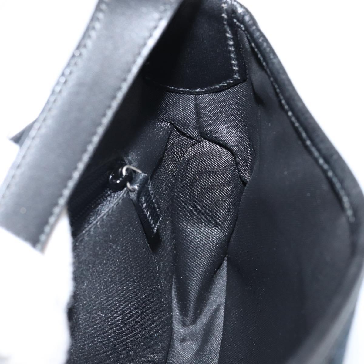 GUCCI GG Canvas Jackie Shoulder Bag Black Silver 001 3824 3444 Auth BA6281