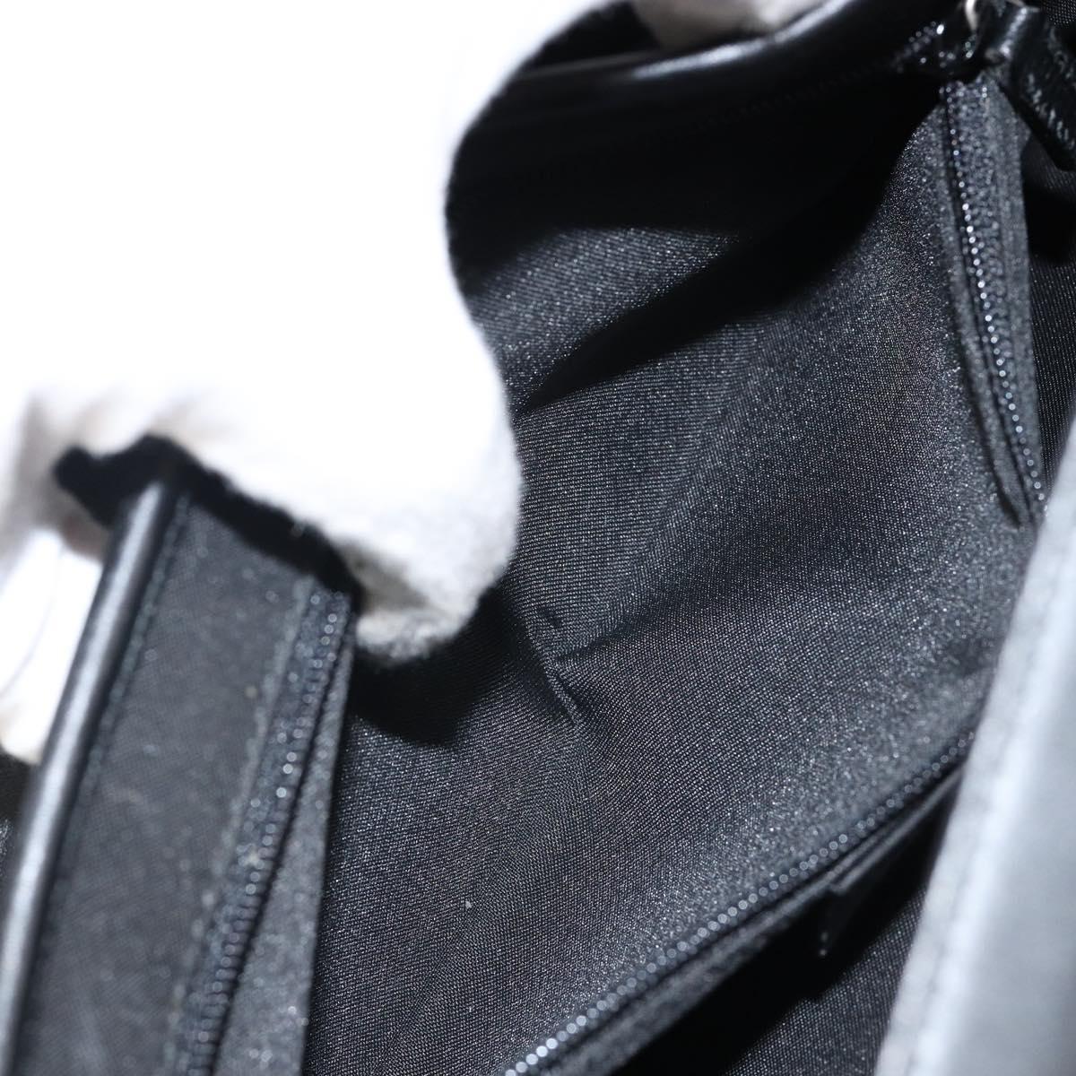 GUCCI GG Canvas Jackie Shoulder Bag Black Silver 001 3824 3444 Auth BA6281