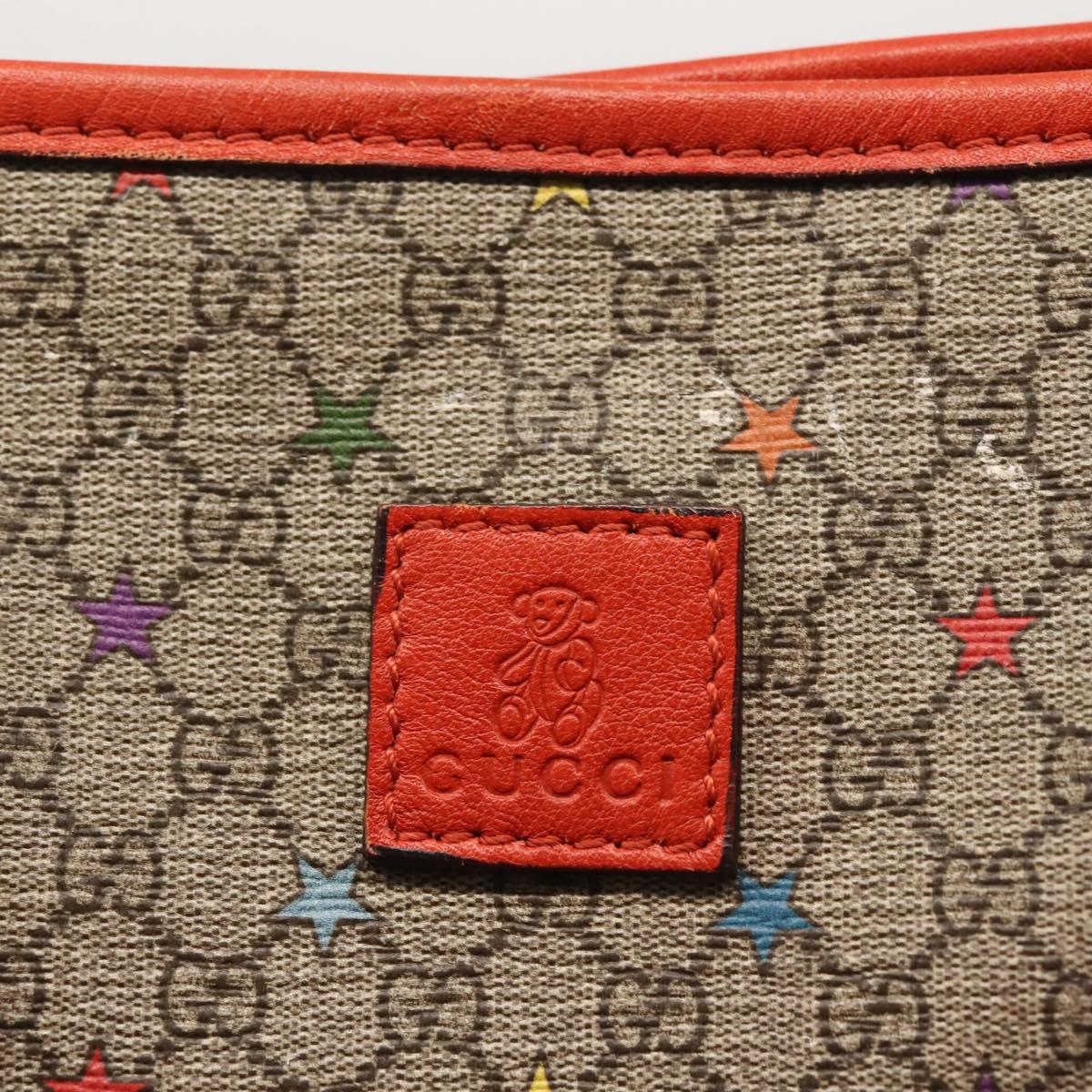 GUCCI Micro GG Supreme Hand Bag PVC Beige Silver 297557 Auth BA6282