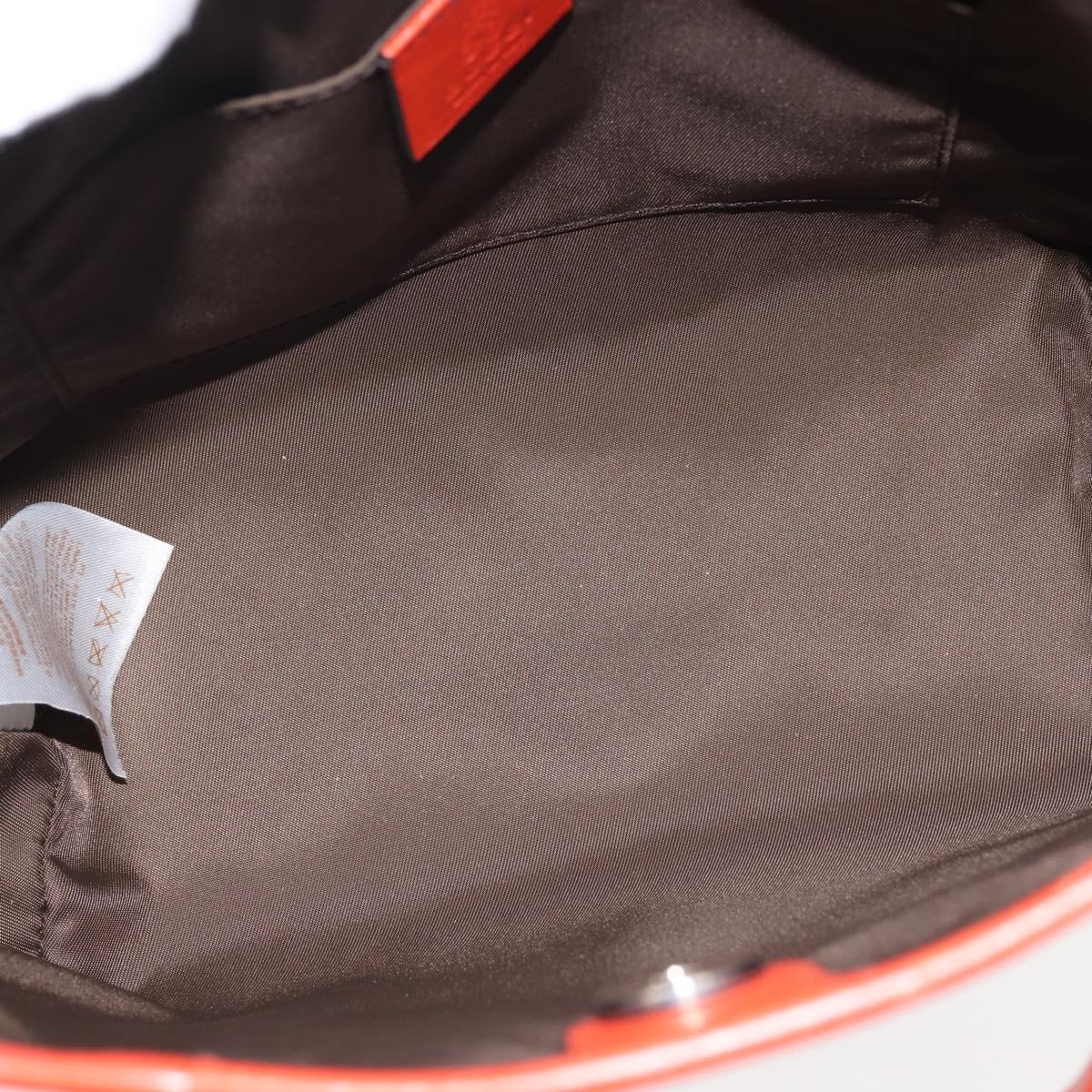 GUCCI Micro GG Supreme Hand Bag PVC Beige Silver 297557 Auth BA6282