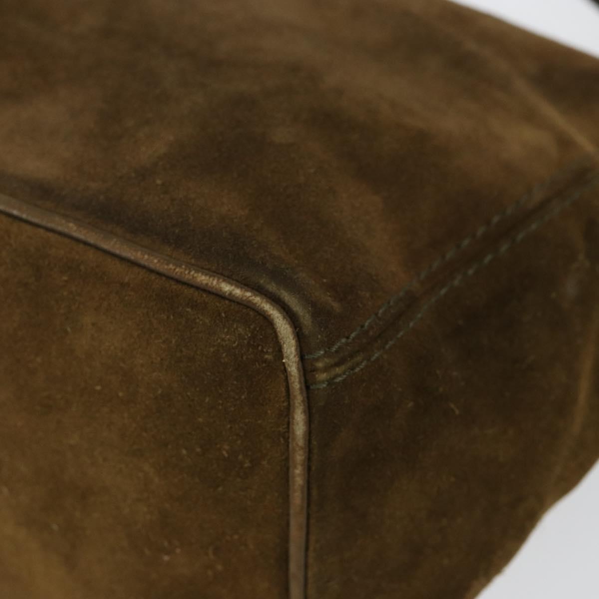 BOTTEGA VENETA Shoulder Bag Suede Brown Gold Auth BA6287