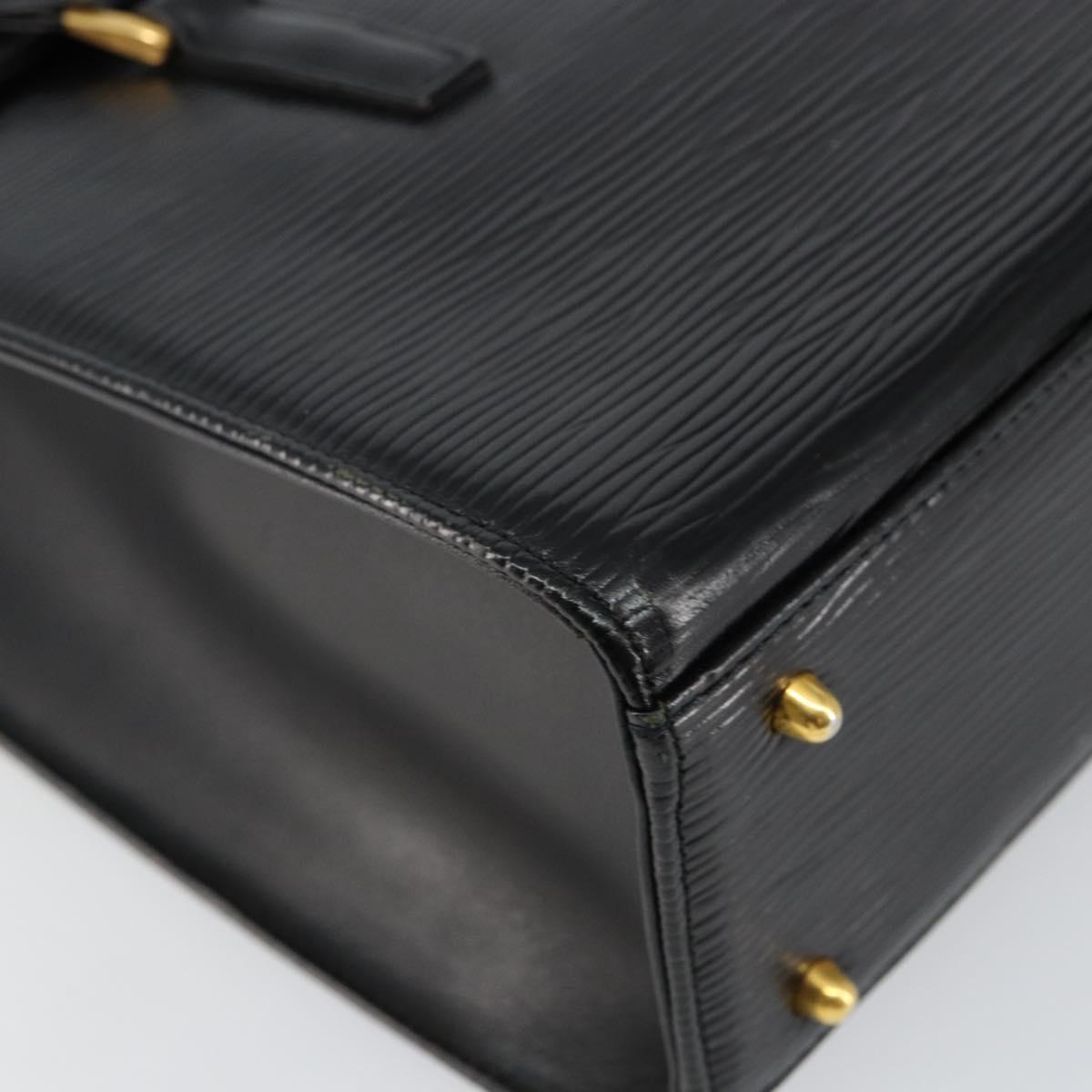 VALENTINO Shoulder Bag Leather Black Gold Auth BA6292