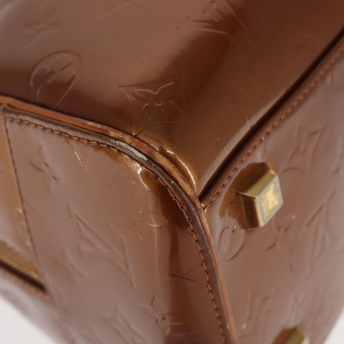LOUIS VUITTON Monogram Vernis Tompkins Square Bag Bronze M91103 LV Auth BA6294