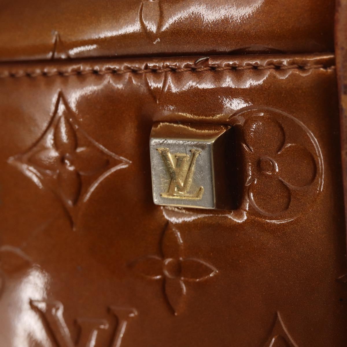 LOUIS VUITTON Monogram Vernis Tompkins Square Bag Bronze M91103 LV Auth BA6294