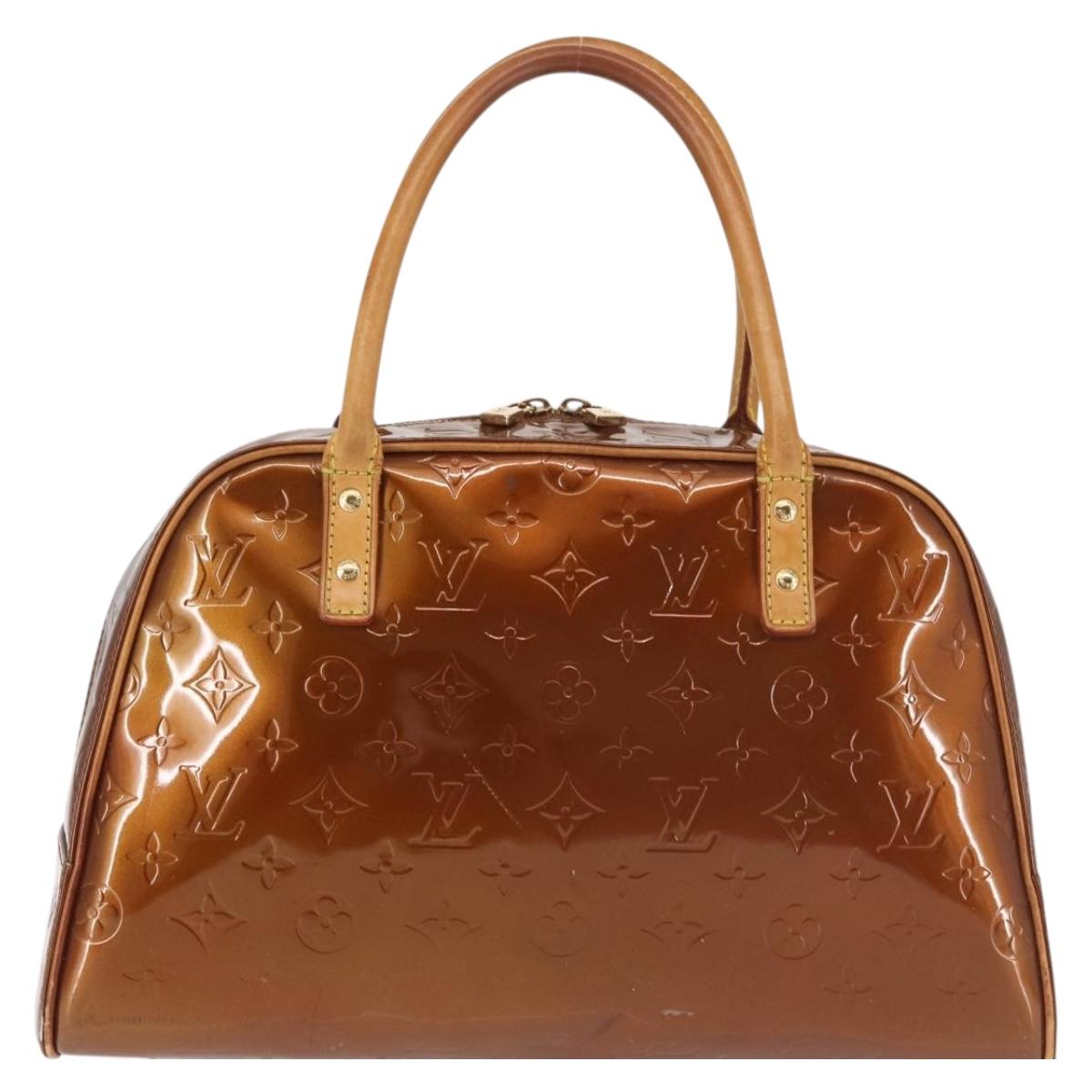 LOUIS VUITTON Monogram Vernis Tompkins Square Bag Bronze M91103 LV Auth BA6294