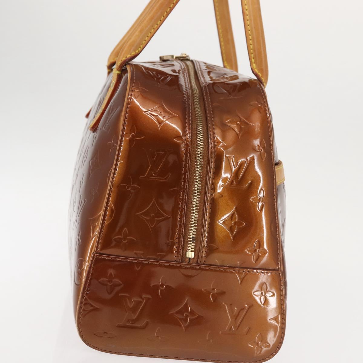 LOUIS VUITTON Monogram Vernis Tompkins Square Bag Bronze M91103 LV Auth BA6294